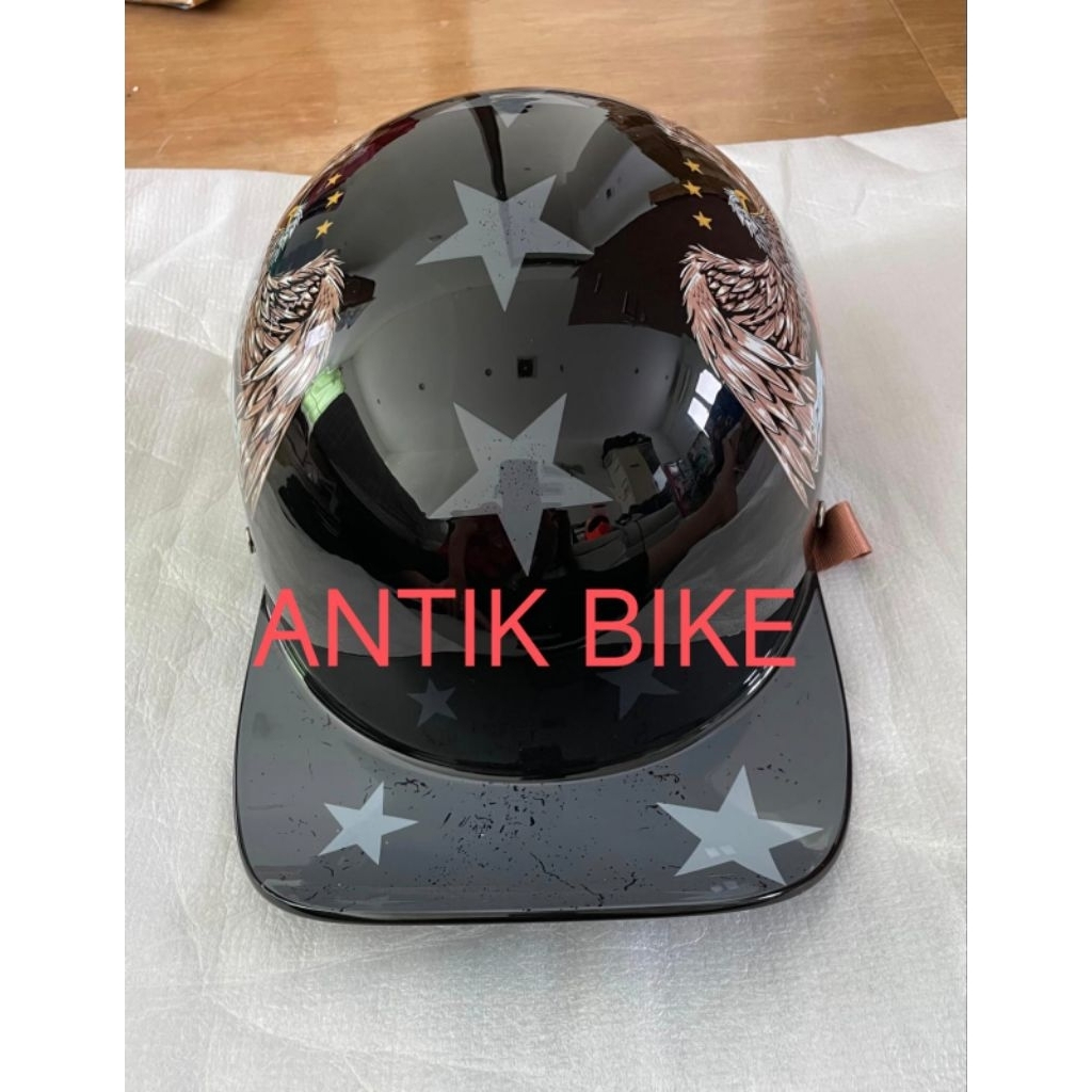 HALF HELMET WITH VISOR RETRO CLASSIC ALL SIZE UNISEX IMPORT