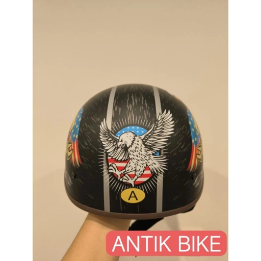 Classic RETRO half helmet Mesin 2 with clear visor allsize