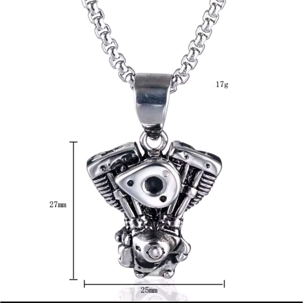 KALUNG NECKLESS MODEL MESIN SHOVELHEADS HARLEY DAVIDSON MOTORCYCLES STAINLESS