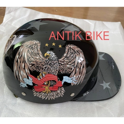 HALF HELMET WITH VISOR RETRO CLASSIC ALL SIZE UNISEX IMPORT