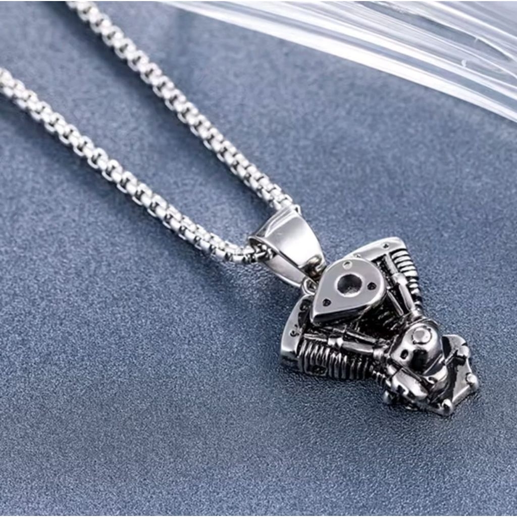 KALUNG NECKLESS MODEL MESIN SHOVELHEADS HARLEY DAVIDSON MOTORCYCLES STAINLESS
