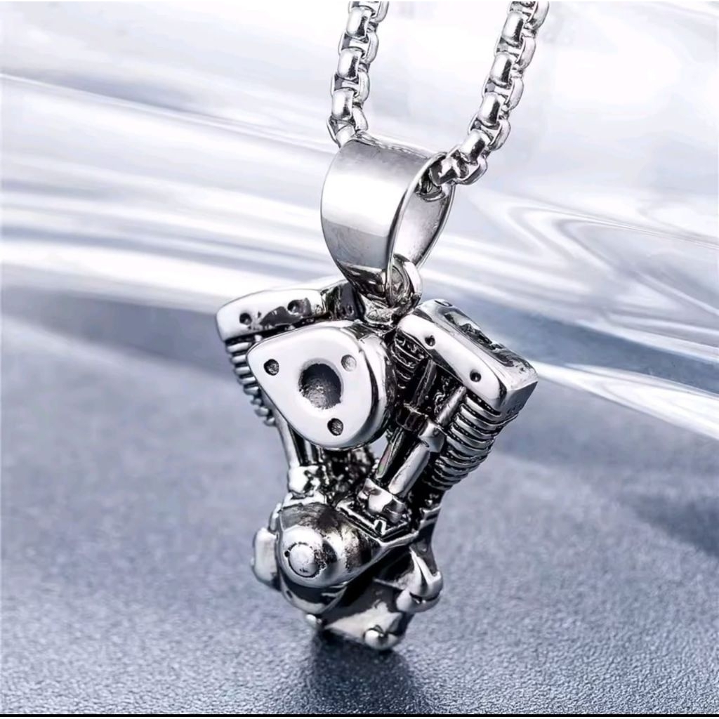 KALUNG NECKLESS MODEL MESIN SHOVELHEADS HARLEY DAVIDSON MOTORCYCLES STAINLESS