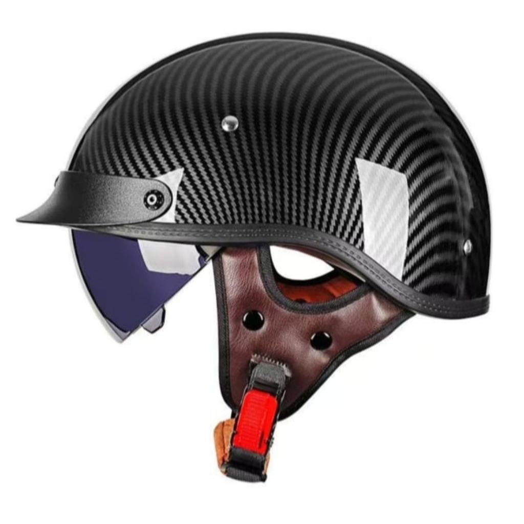 HELM classic retro carbon half helmet open face
