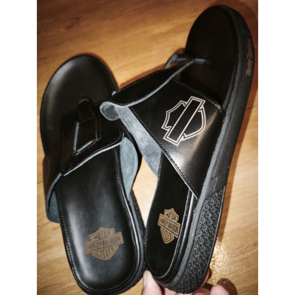 SANDAL KULIT ORI MOTIF HD SIZE 41 UK KAKI 28 CM