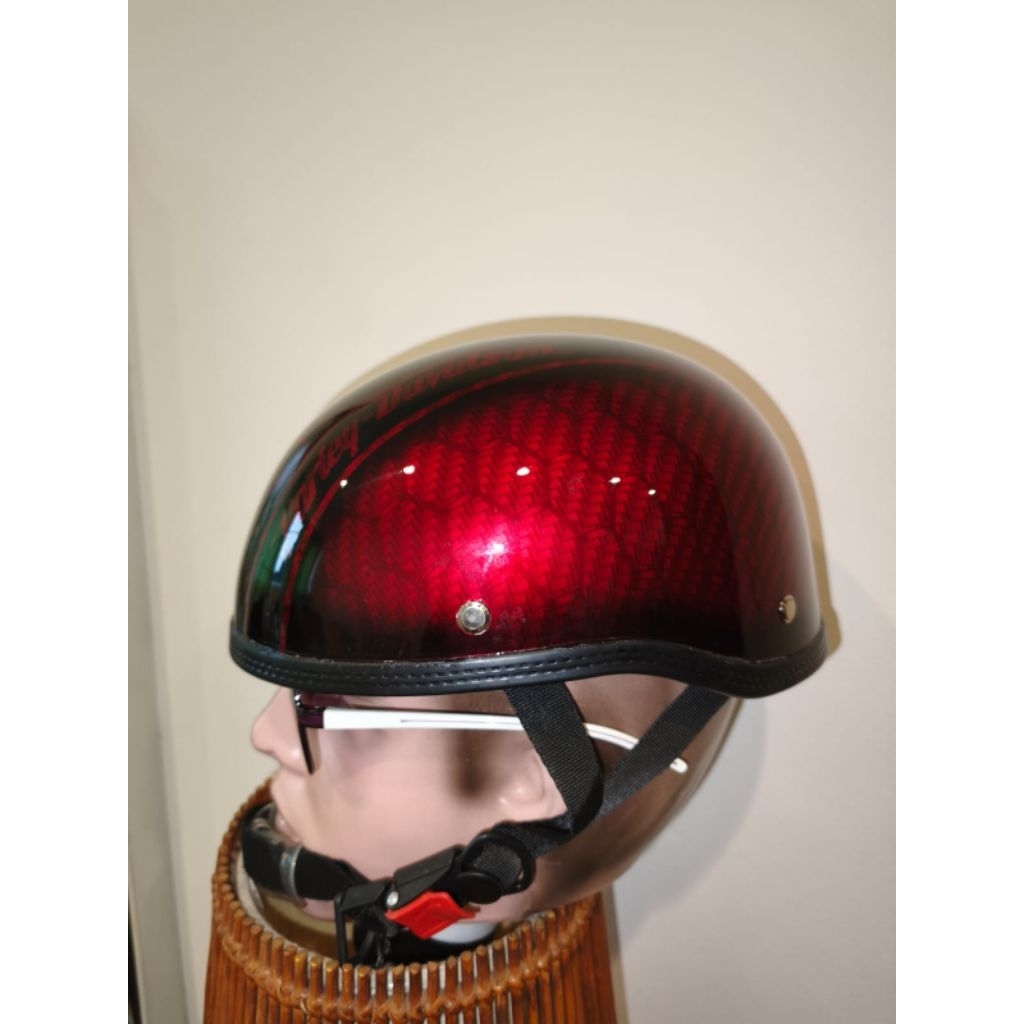 Helm CETOK open face motif carbon red Harley Davidson unisex all size