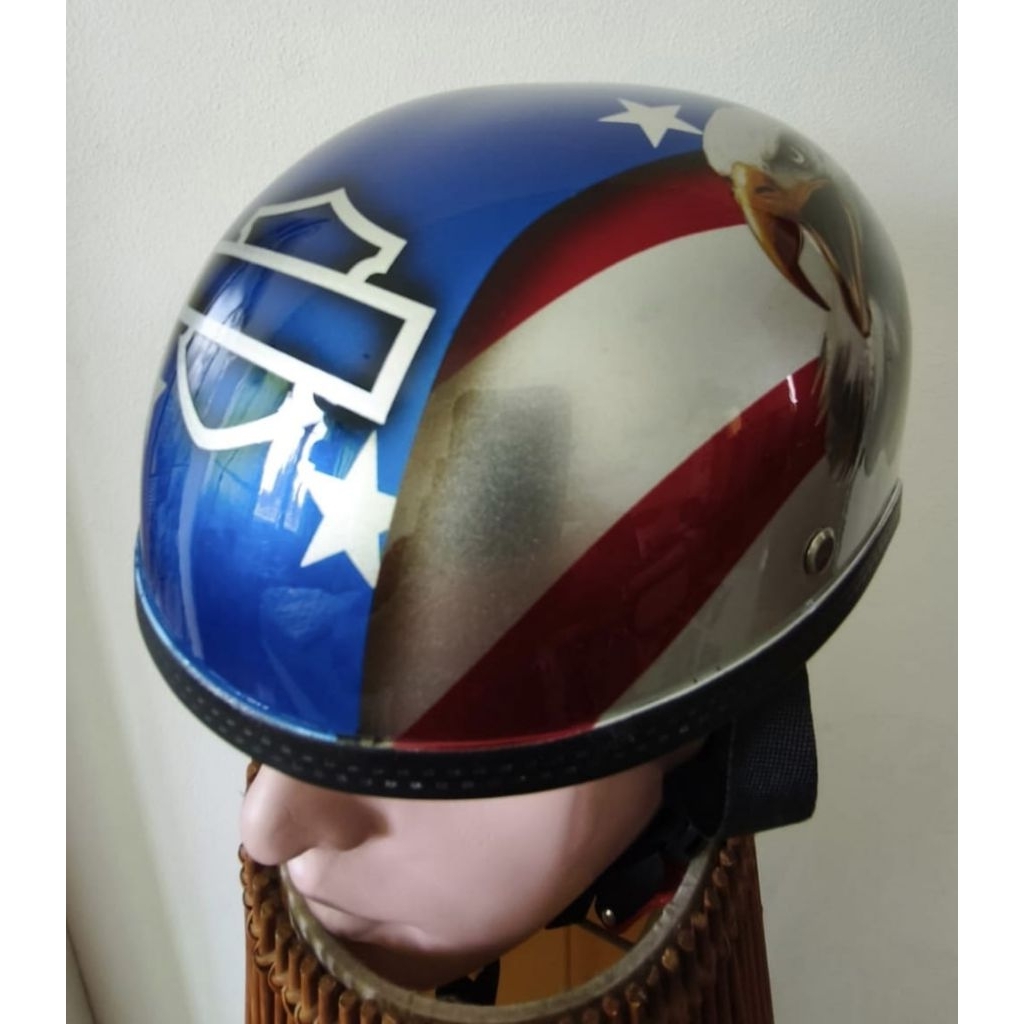 Helm Cetok design FULL warna Harley Davidson motorcycle
