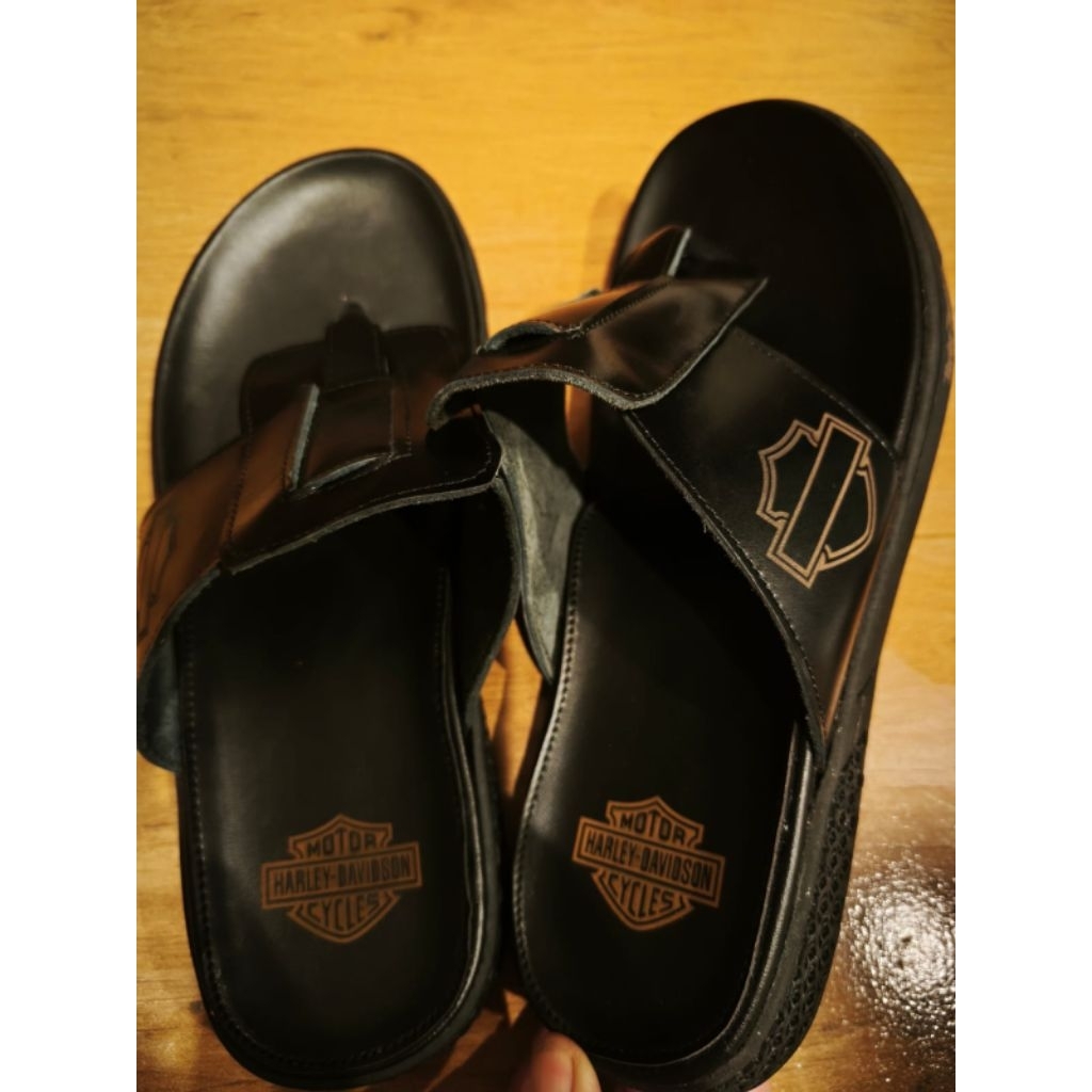 SANDAL KULIT ORI MOTIF HD SIZE 41 UK KAKI 28 CM