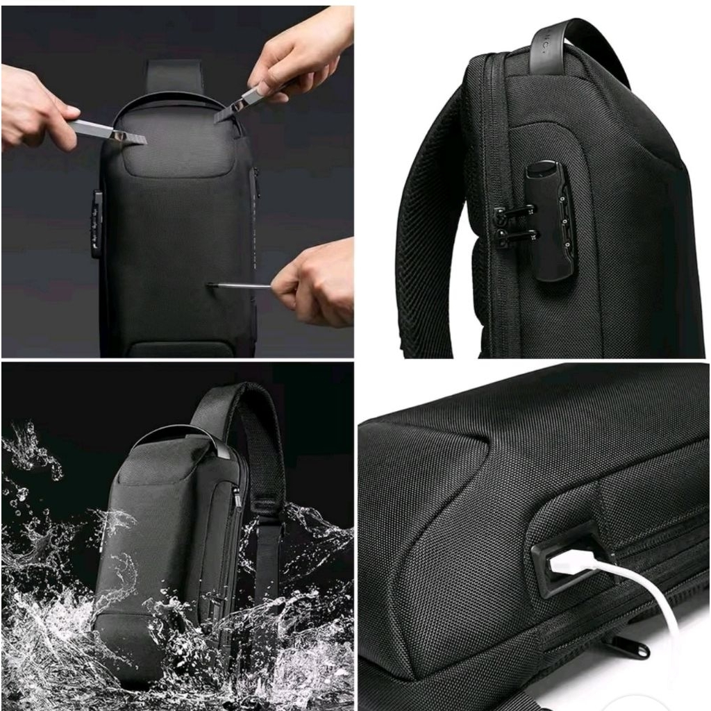 TAS SLEMPANG SHOULDER BAG WITH USB CHARGING PORT
