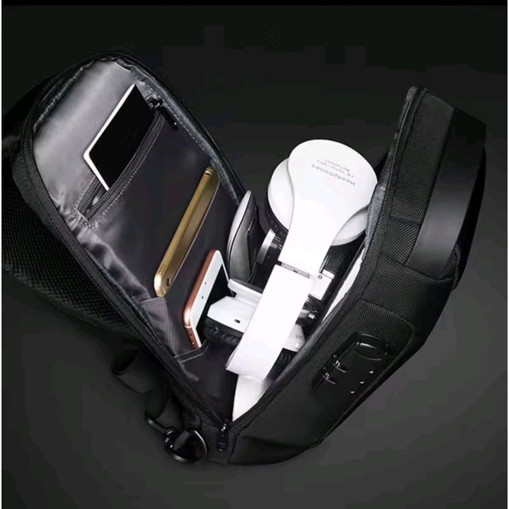 TAS SLEMPANG SHOULDER BAG WITH USB CHARGING PORT