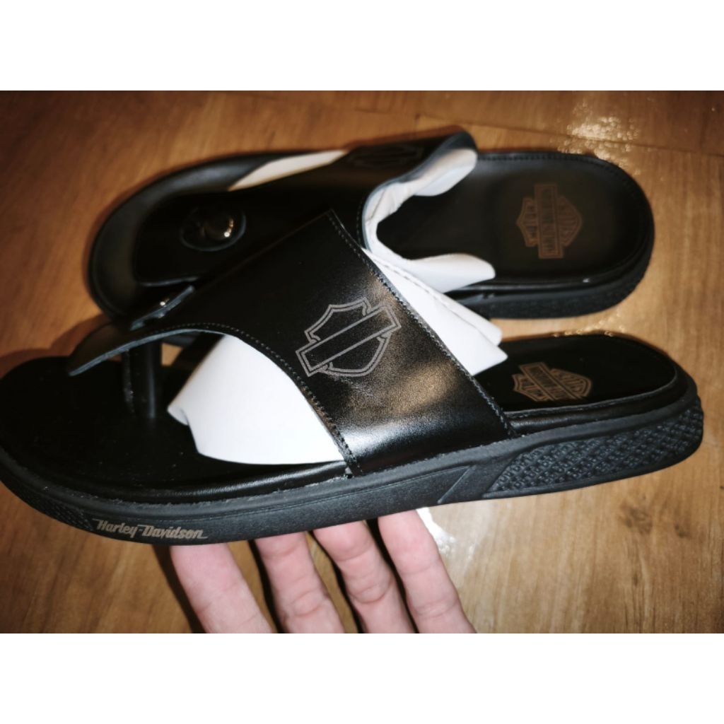 SANDAL KULIT ORI MOTIF HD SIZE 41 UK KAKI 28 CM