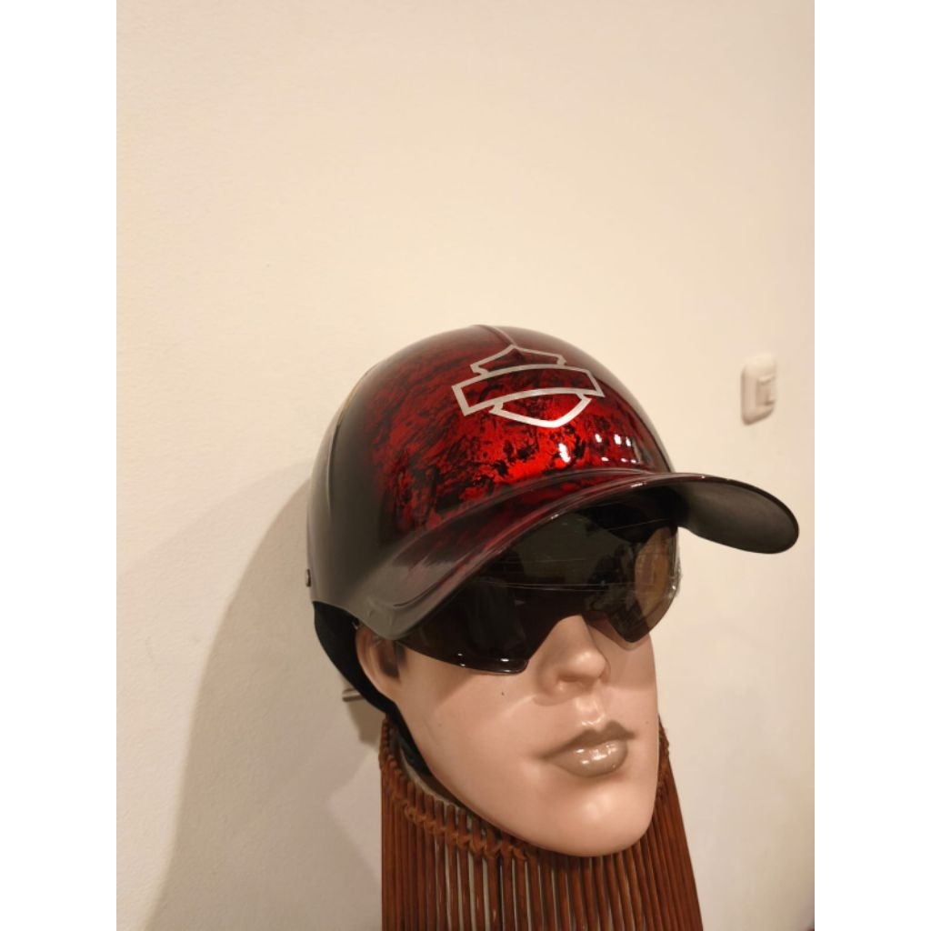 HALF HELMET UNIQUE MODEL BASEBALL CAP MOTIF HARLEY DAVIDSON