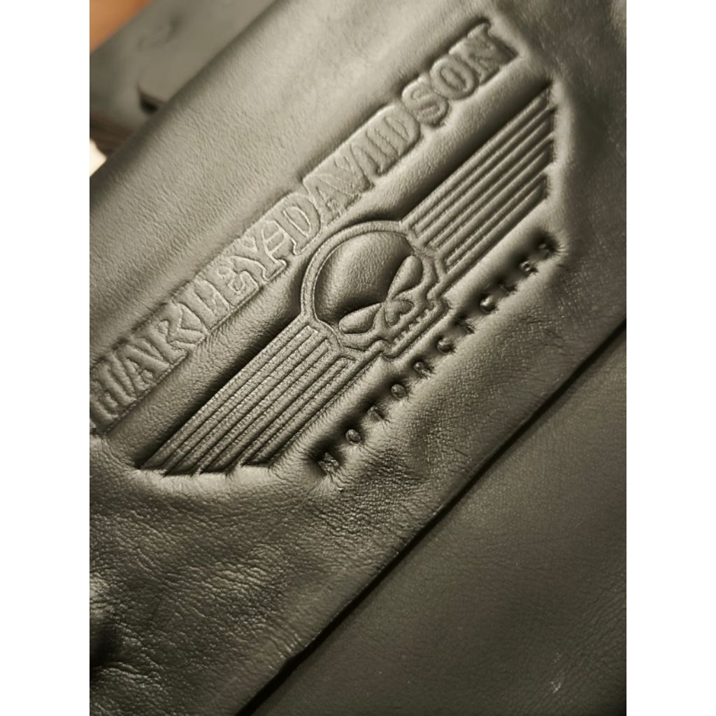 HANDBAG GENUINE LEATHER HITAM KULIT ASLI MOTIF HARLEY DAVIDSON