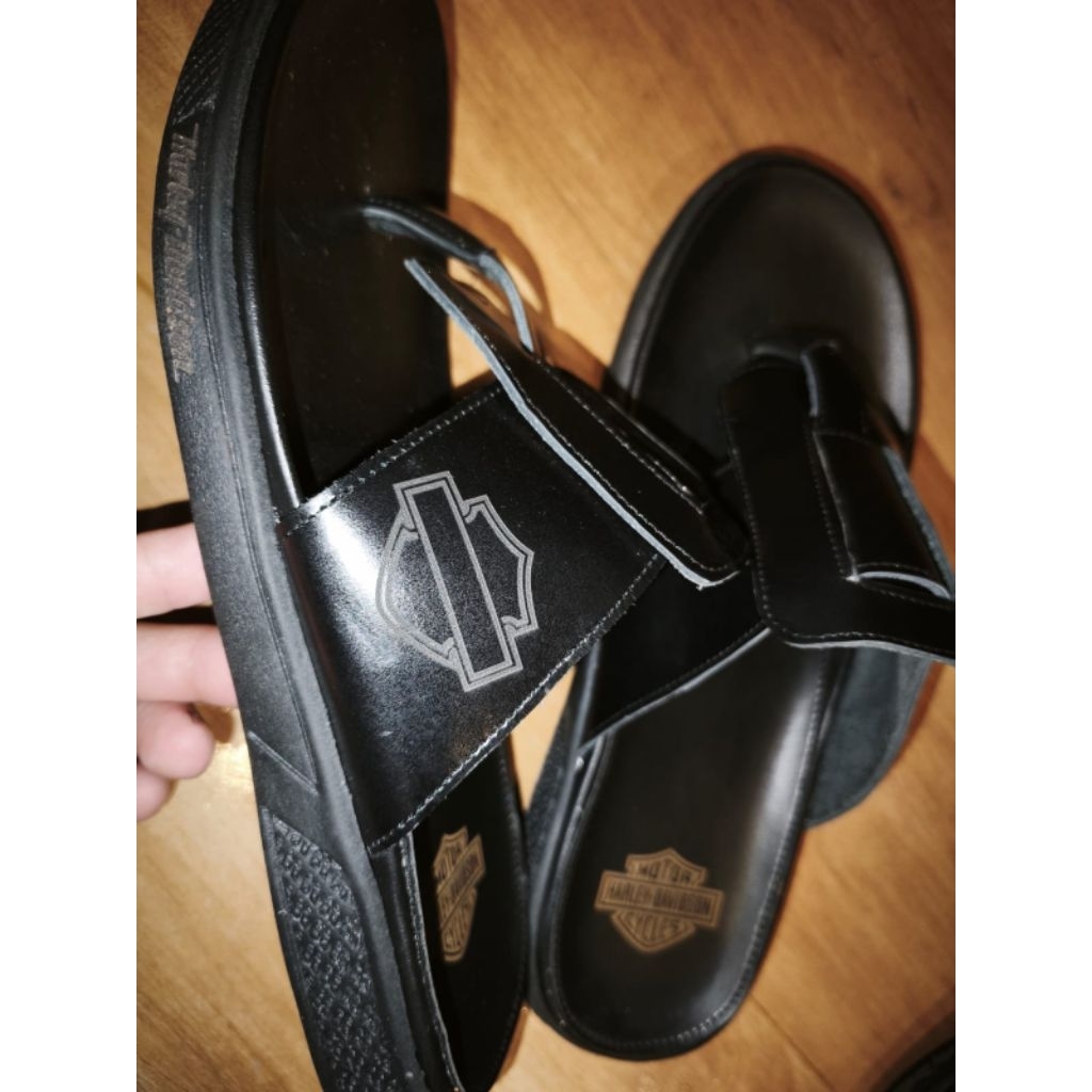 SANDAL KULIT ORI MOTIF HD SIZE 41 UK KAKI 28 CM