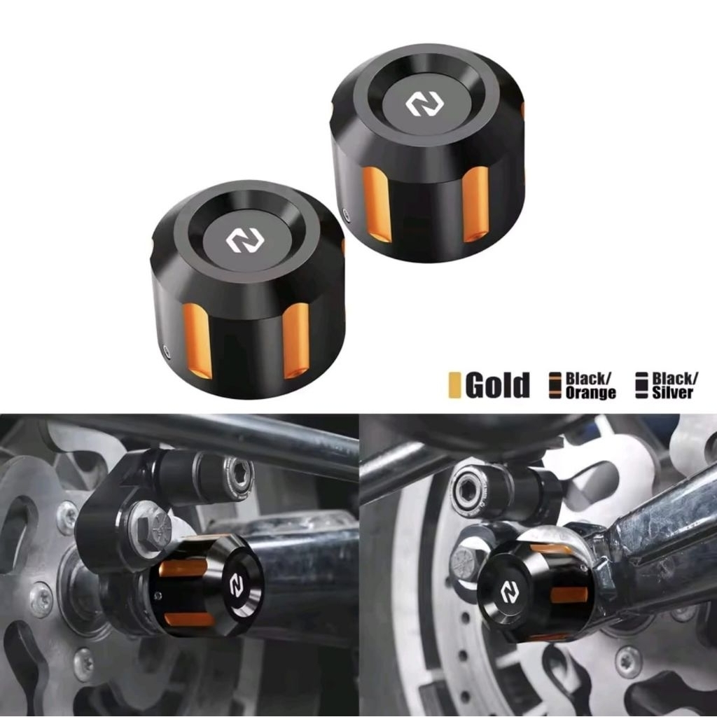 REAR AXEL NUT COVER ORANGE BLACK FOR TOURING 2017-2024 Harley Davidson motorcycles
