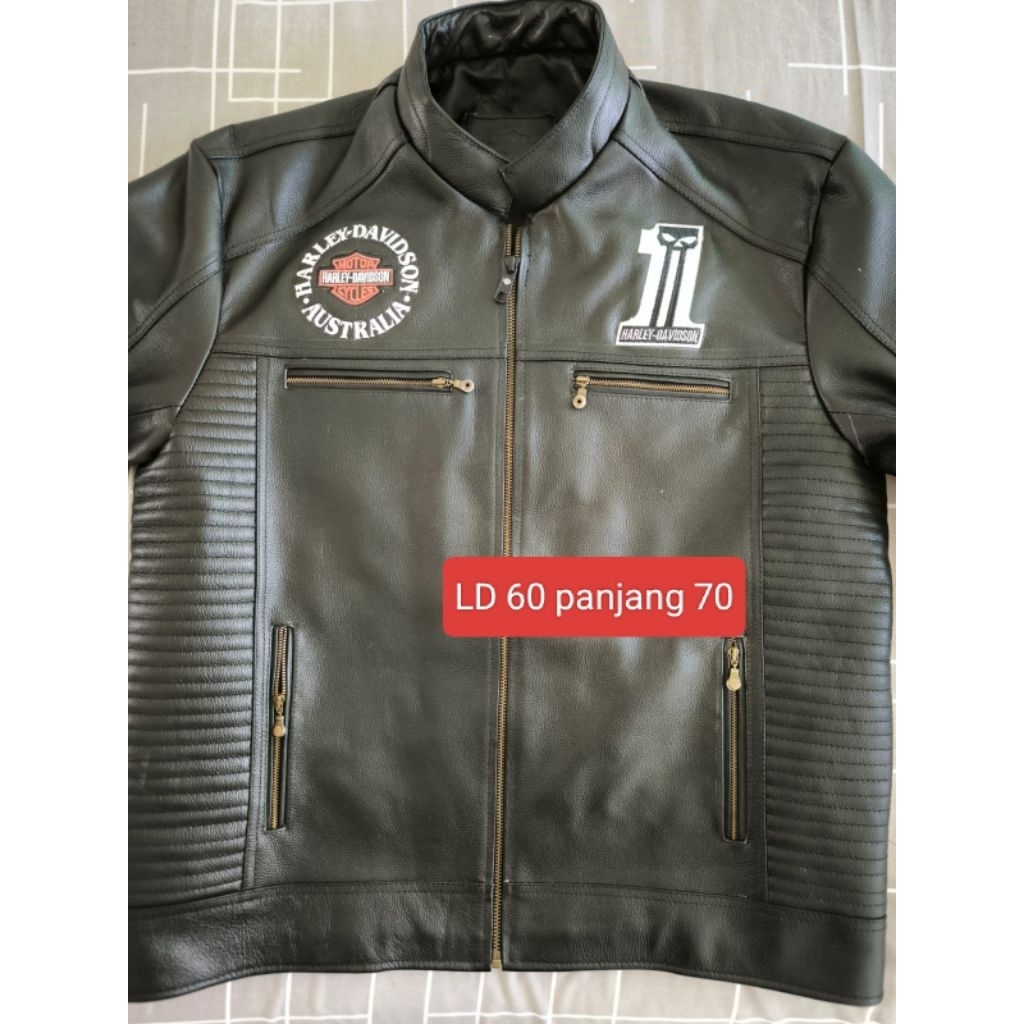 jaket kulit GENUINE LEATHER Harley davidson