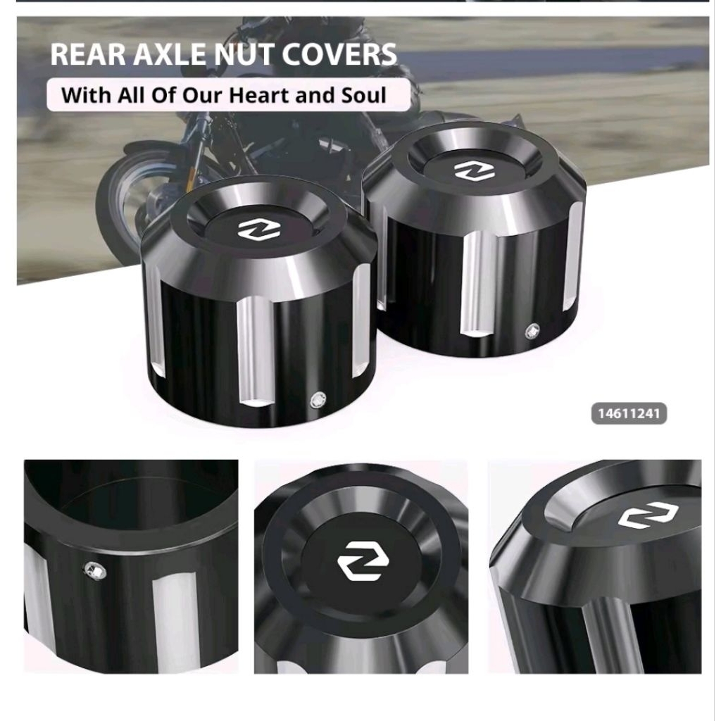 REAR AXEL NUT COVER silver BLACK FOR TOURING 2017-2024 Harley Davidson motorcycles