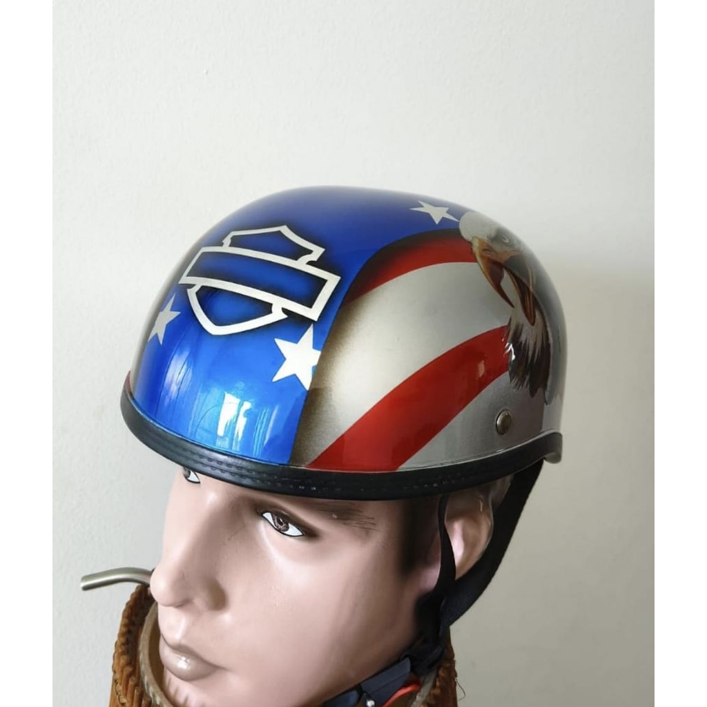 Helm Cetok design FULL warna Harley Davidson motorcycle