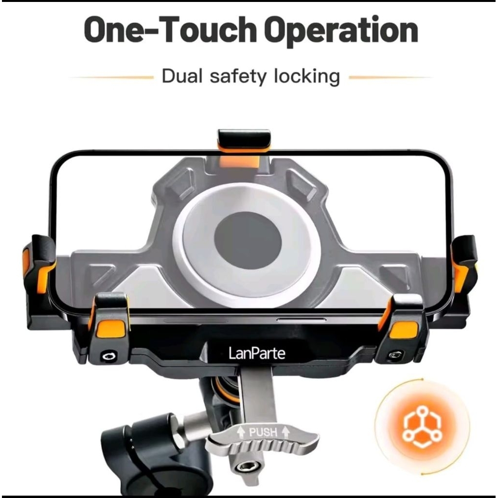 UNIVERSAL MOTORCYCLE PHONE HOLDER ALLOY ANTI SHAKE