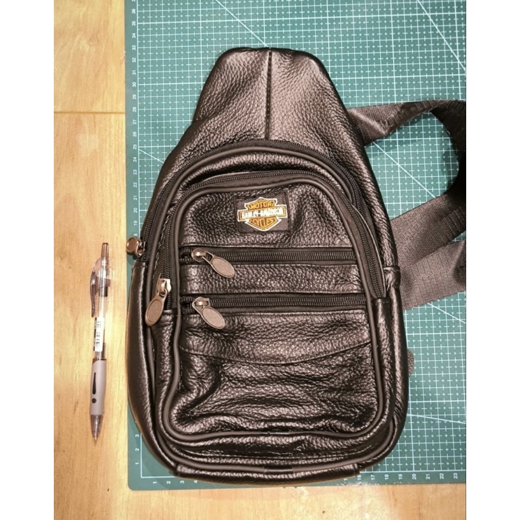 SLINGBAG tas selempang GENUINE Leather Kulit asli