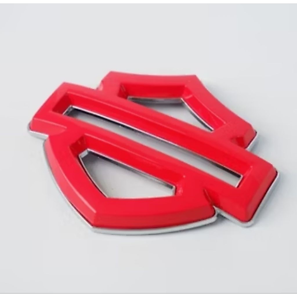 EMBLEM Harley Davidson RED TYPE READY (merah) 3D