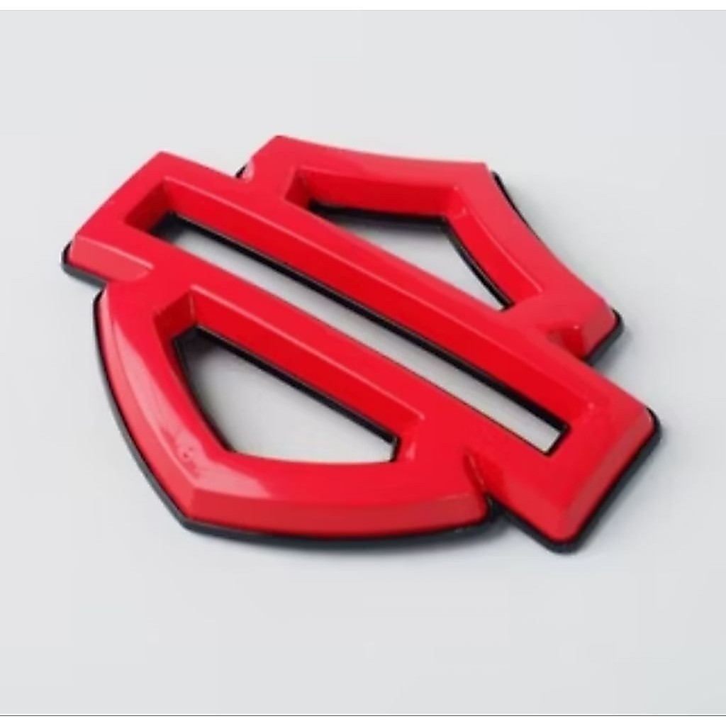 EMBLEM Harley Davidson RED TYPE READY (merah) 3D
