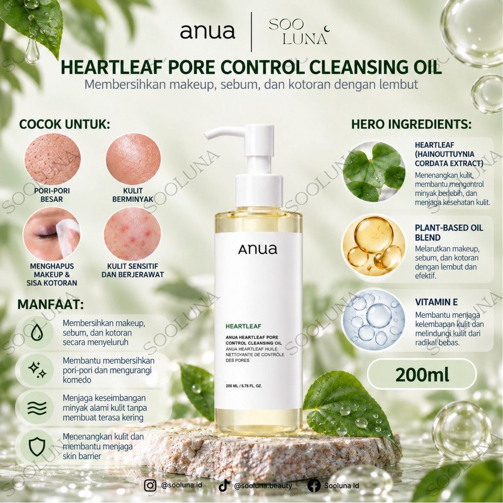 Anua Heartleaf Pore Control Cleansing Oil 200ml