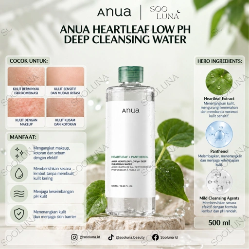 Anua Heartleaf Low pH Deep Cleansing Water 500ml