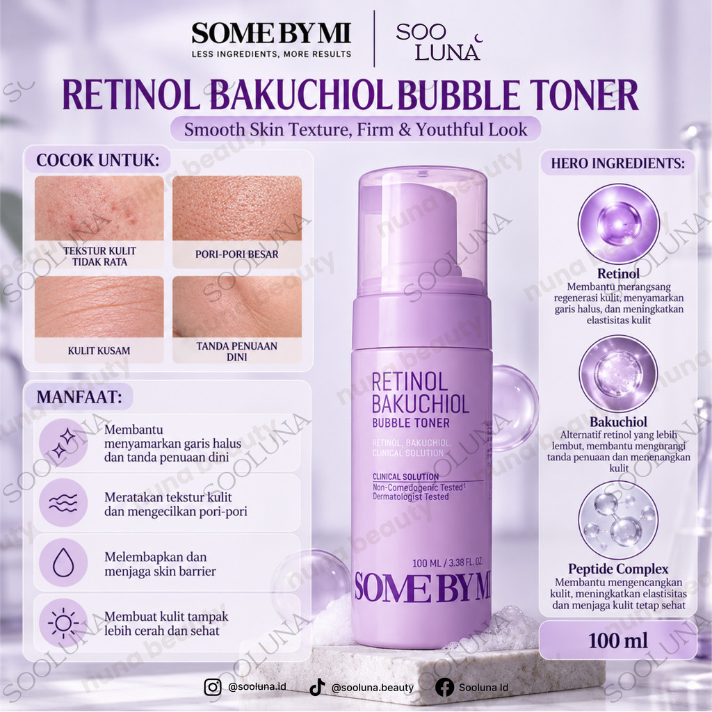 SOME BY MI RETINOL BAKUCHIOL BUBBLE TONER 100ml