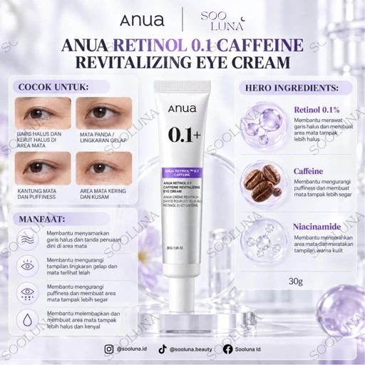 Anua Retinol 0.1 Caffeine Revitalizing Eye Cream 30g