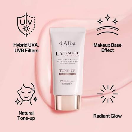 Dalba UV Essence Waterfull Tone-Up Sunscreen (Pink Correcting) 50ml