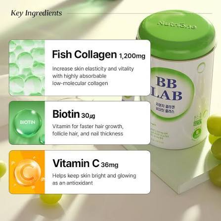 BB Lab (Halal) Low Molecular Collagen of Biontin Plus (isi 30 sachet)