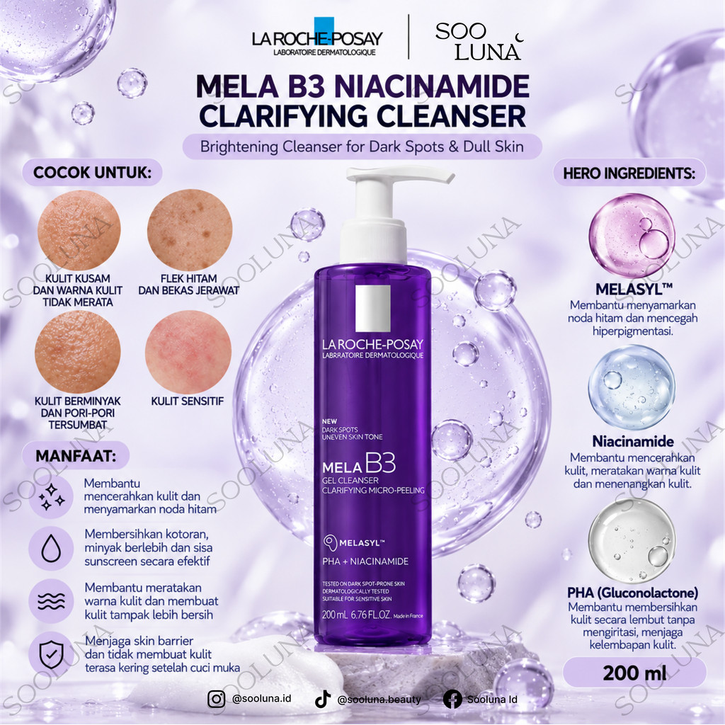 La Roche-Posay Mela B3 Niacinamide Clarifying Cleanser 200ml