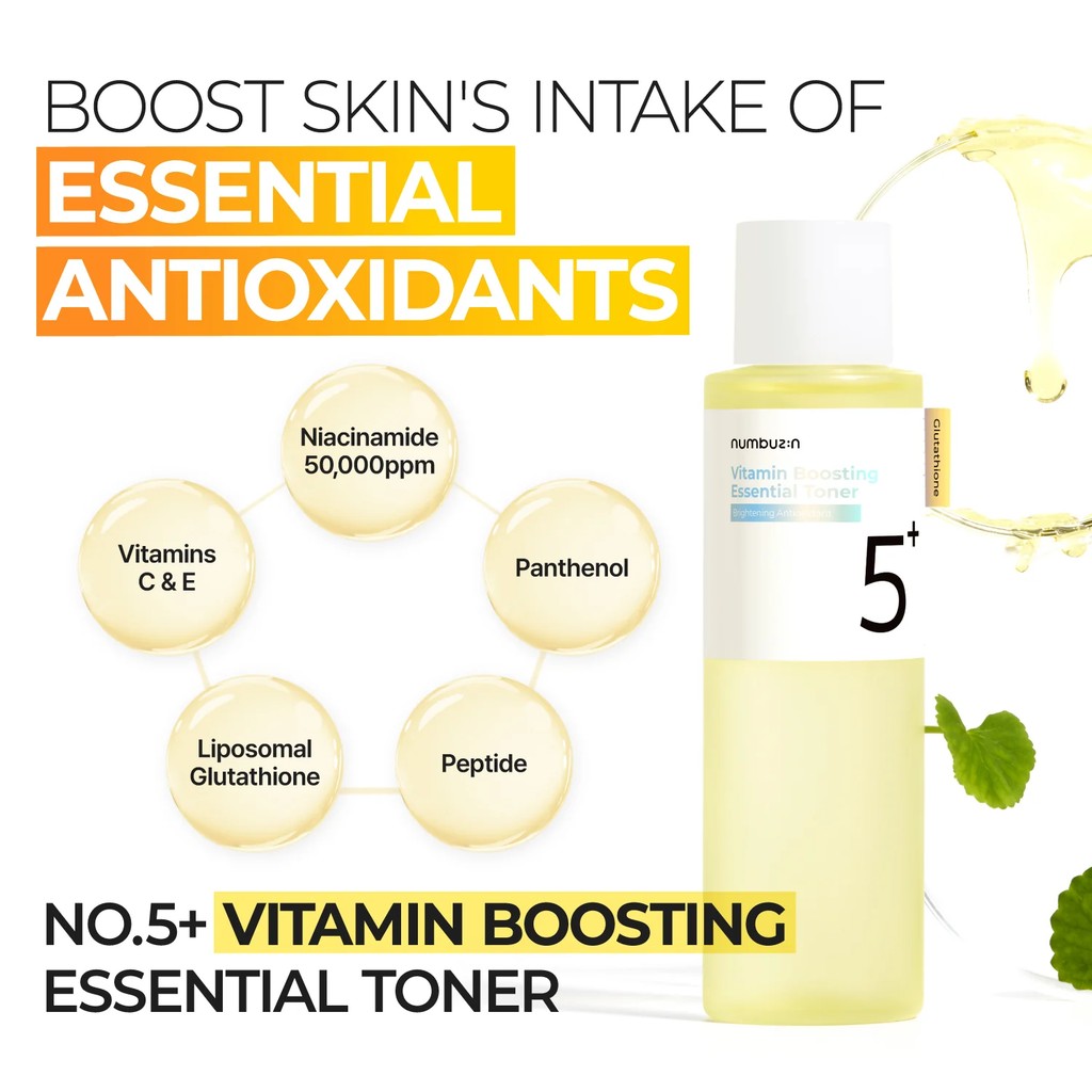 Numbuzin NO.5+ VITAMIN BOOSTING ESSENTIAL TONER 200ML