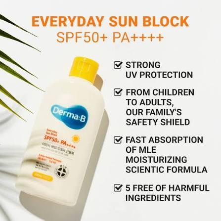 Derma B Everyday Sun Block 200ml SPF50+ PA++++