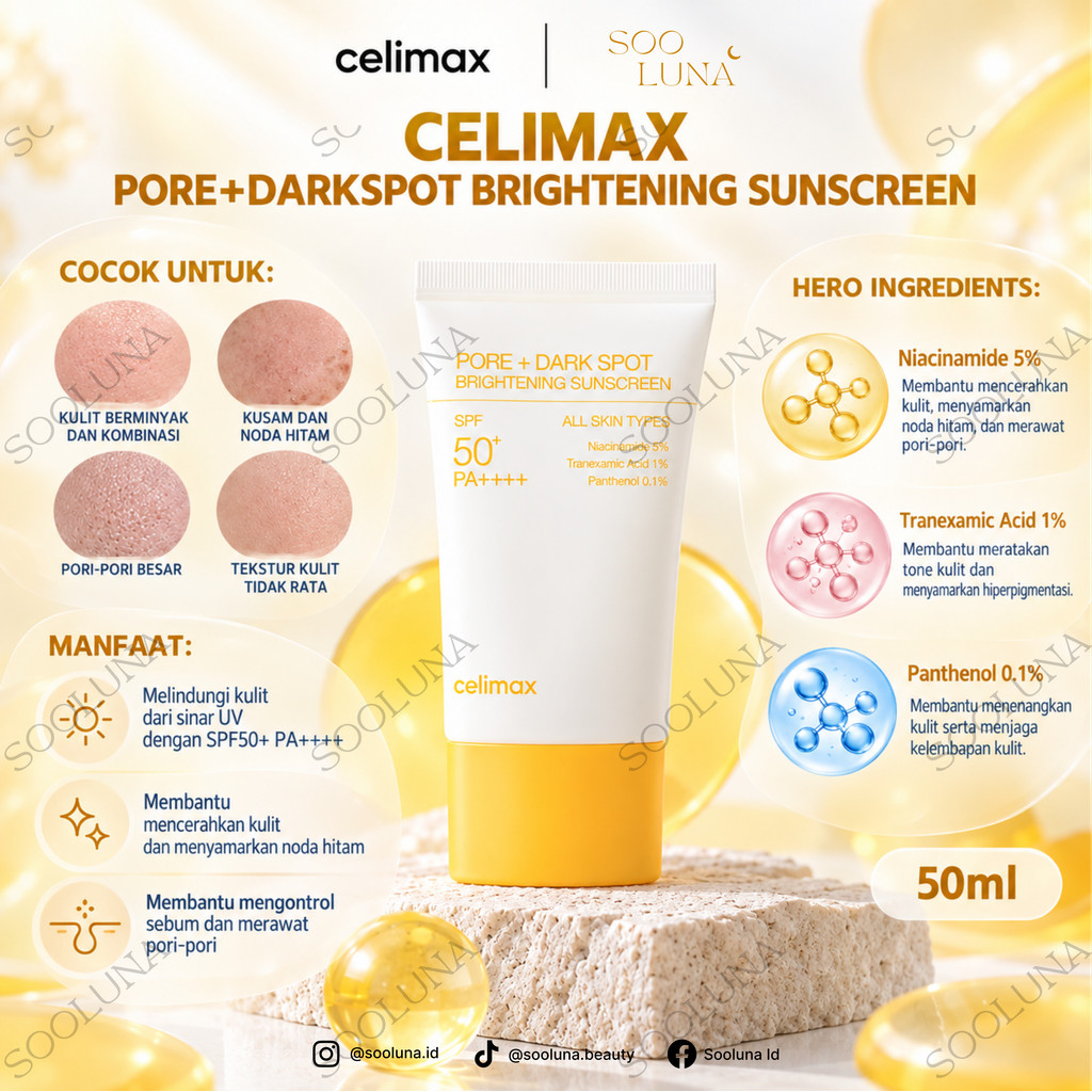 Celimax Pore+Darkspot Brightening Sunscreen SPF50+ PA++++ 50ml
