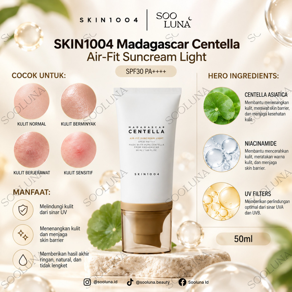 SKIN1004 Madagascar Centella Air-Fit Suncream Light 50ml