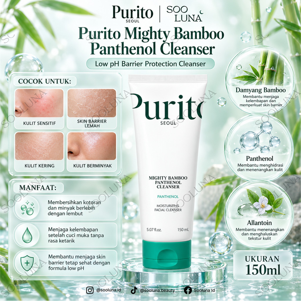 Purito Mighty Bamboo Panthenol Cleanser 150ml