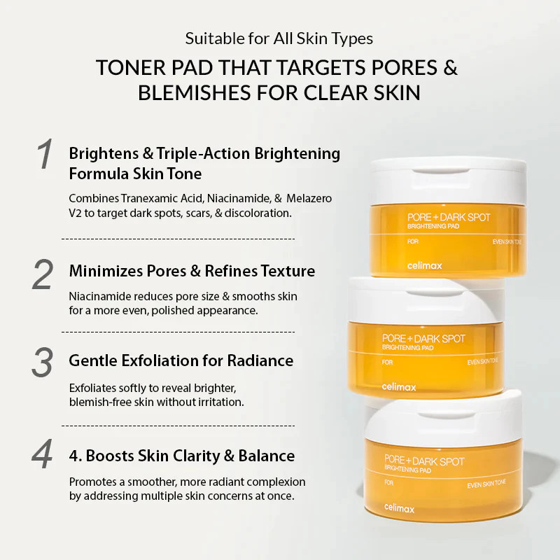 CELIMAX PORE+DARK SPOT BRIGHTENING PAD (40 pads)