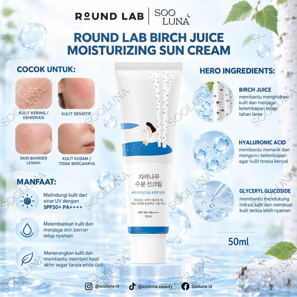 Round Lab Birch Juice Moisturizing Sun Cream 50ml
