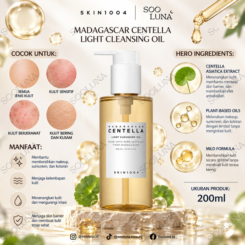 SKIN1004 MADAGASCAR CENTELLA LIGHT CLEANSING OIL 200ml