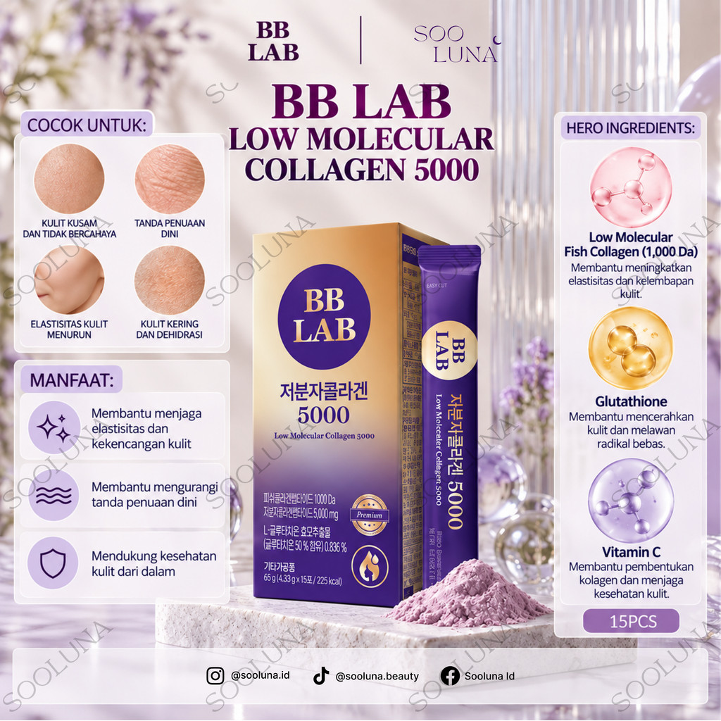 BB L4b L0w M0lecular Collagen 5000 (Isi 15 Sachet)