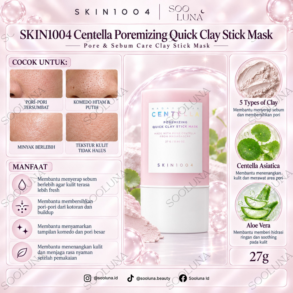 SKIN1004 Centella Poremizing Quick Clay Stick Mask 27g