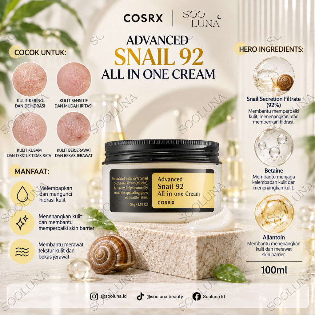 COSRX Advanced Snail 92 All In One Cream 100ml