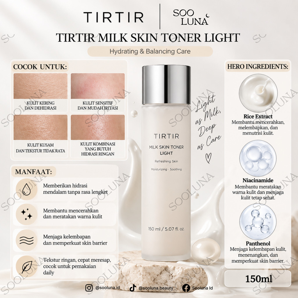 TIRTIR MILK SKIN TONER LIGHT 150ML