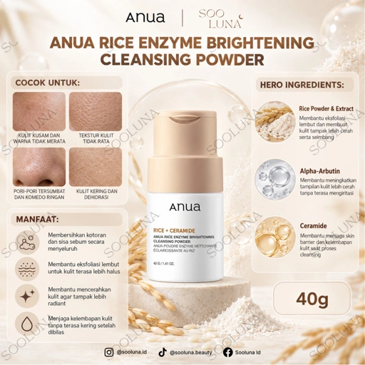 Anua Rice Enzyme Brightening Cleansing Powder 40g