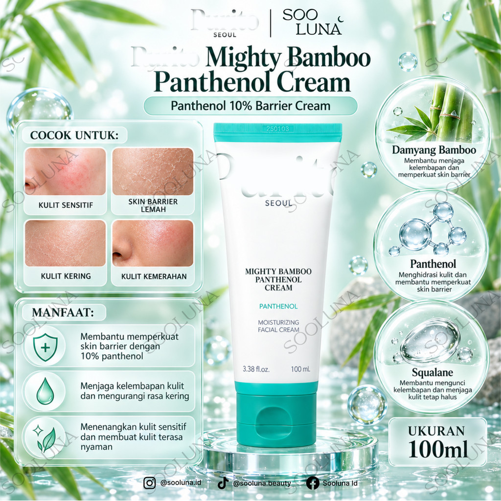 Purito Mighty Bamboo Panthenol Cream 100ML