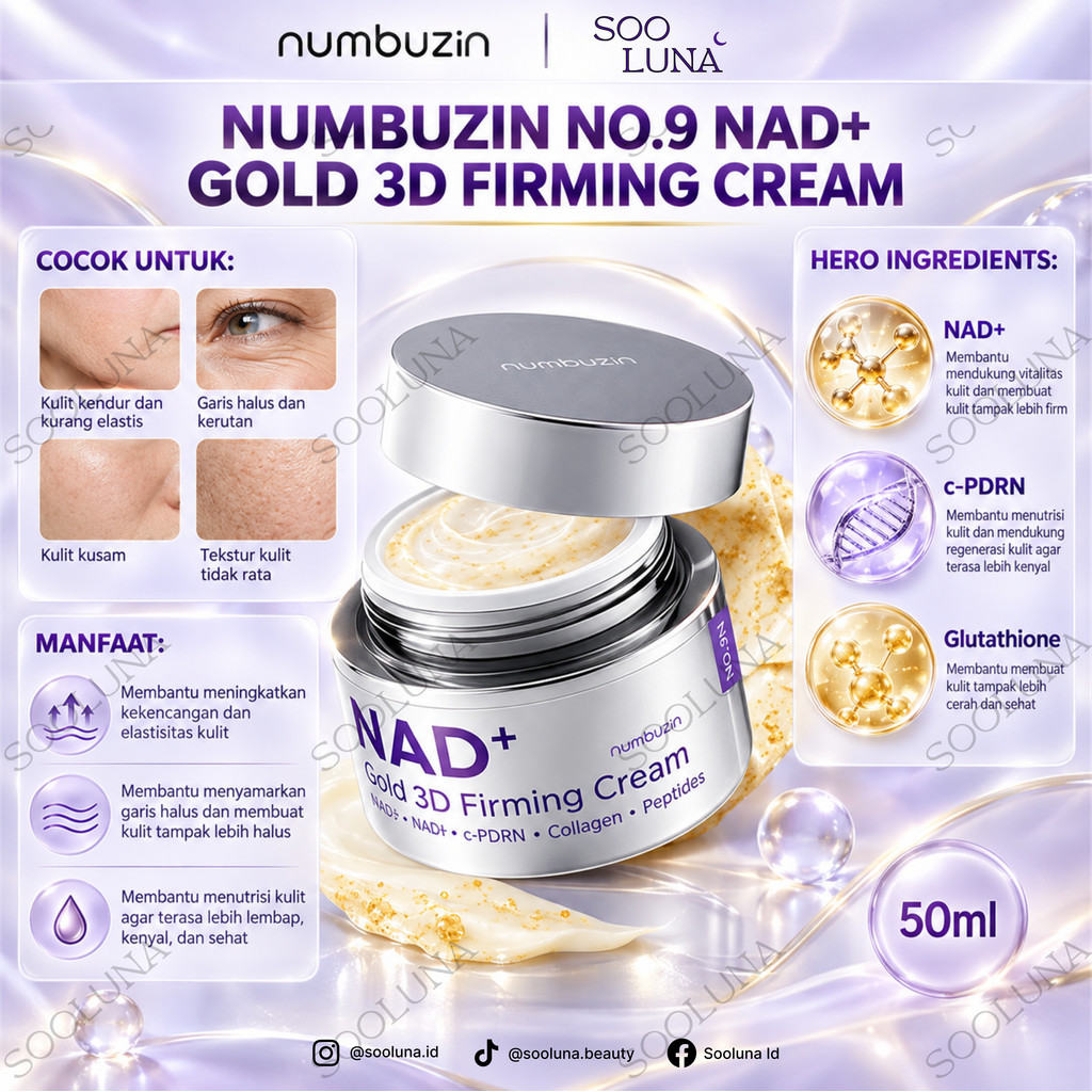 Numbuzin No.9 NAD+ Gold 3D Firming Cream 50ml