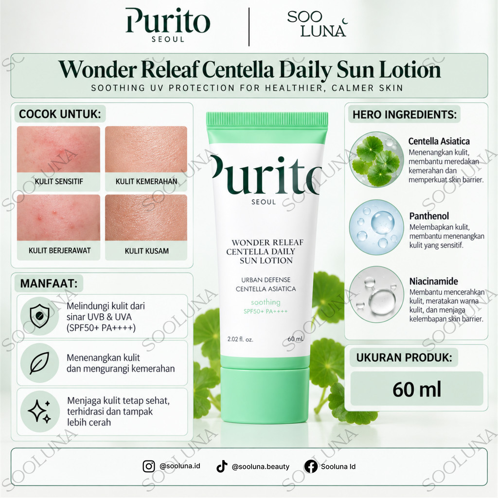 Purito Wonder Releaf Centella Daily Sun Lotion 60ml