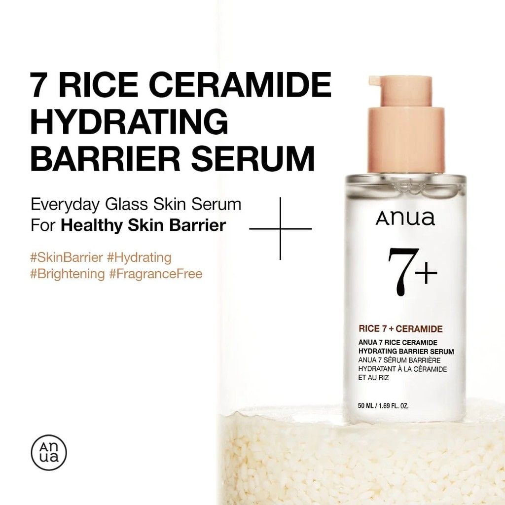 Anua Rice 7 Ceramide Hydrating Barrier Serum 50ml