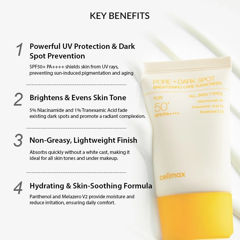 Celimax Pore+Darkspot Brightening Sunscreen SPF50+ PA++++ 50ml